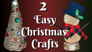 2 Easy Christmas Crafts | DIY Rustic Snowman | Farmhouse Christmas Craft | Easy Christmas Ornament
