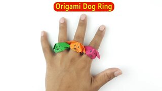 Origami Dog Ring - Easy Paper Crafts