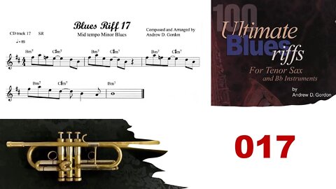 100 Ultimate Blues Riffs (Bb) by Andrew D. Gordon 017 - Sax, Trumpet and Play-along