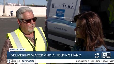 Delivering water to the homeless is a personal mission for one St. Vincent de Paul employee