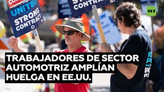 Trabajadores del sector automotriz de EE.UU. toman parte en paro