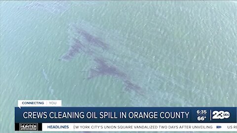 Clean up efforts underway for Orange County oil spill
