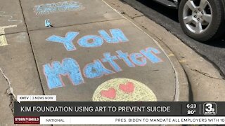 Kim Foundation holds suicide prevention week chalk art contest
