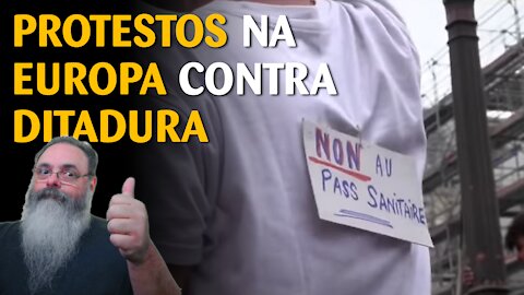 Protestos contra passaporte sanitário se espalham na europa