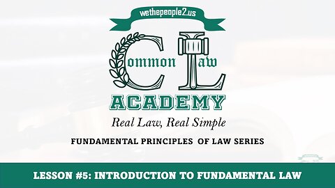 Lesson 5: Introduction to Fundamental Law