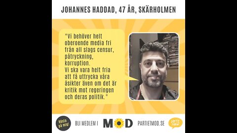 Johannes Haddad, 47 år, lärare, Skärholmen | Riksdagskandidat MoD