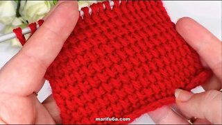 How to crochet Tunisian simple stitch for beginners by marifu6a