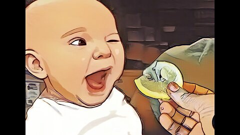 Funny baby eating Fruit!