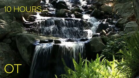 A Gentle Waterfall in the Woods | Flowing Water & Atmospheric Sounds | Relax | Study | Sleep