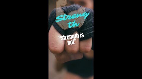 Strength Quote, "Strength is not the" #strength #strengthquotes #viral #empoweringquotes