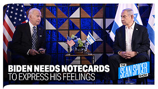 Biden LOOKS AT NOTECARDS to express his feelings