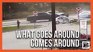 Gotta Go Fast! Alleged Carjacker Slams into Cop Car at 70MPH, Takes Off Running