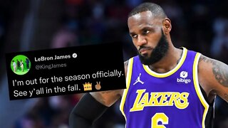 LeBron James Is DONE For The Season | Will Sit Out Final 2 Games For Lakers