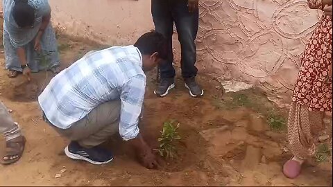 tree planted on his face