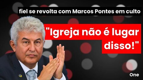 +Treta na política! Ex-ministro Marcos Pontes participa de culto e fiel reage: "Tá errado isso"