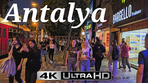ANTALYA evening October 2023 4K/کشور ترکیه شهر زیبای آنتالیا