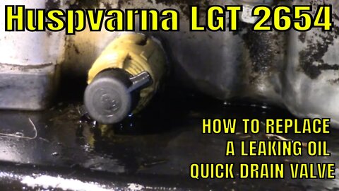 Husqvarna LGT 2654 Garden Tractor leaking engine oil. An easy fix. #Kohlerengine #oilleak #tractor