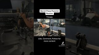 Bench press pyramid routine / applying progressive overload