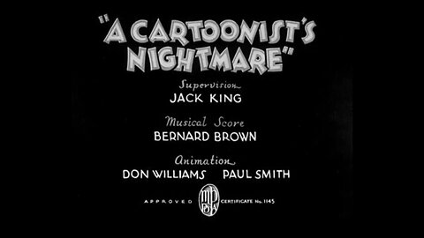 1935, 9-14, Looney Tunes, A cartoonist nightmare