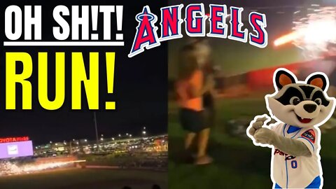 FIREWORKS Go HORRIBLY WRONG at Angels AA Club ROCKET CITY TRASH PANDAS Game in Alabama!