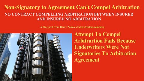 Non-Signatory to Agreement Can't Compel Arbitration
