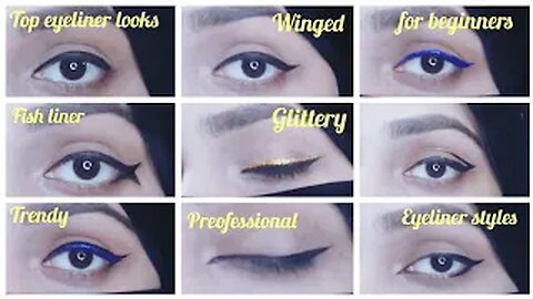 10 different eyeliner style on hooded eyes | easy tutorial for beginners | by fiza farrukh