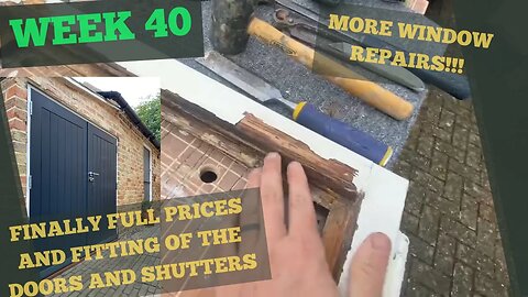 fitting external hardwood doors and more repairs to rotten woodwork #40