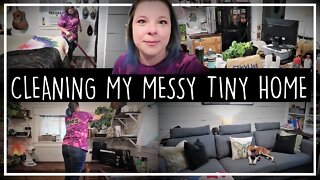 Clean With Me//Tiny House Cleaning//Cleaning My 576sqft House//Speed Cleaning