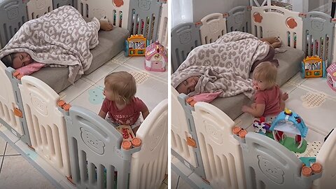 Mom Takes A Much Needed Nap Because The Baby Refuses To Sleep