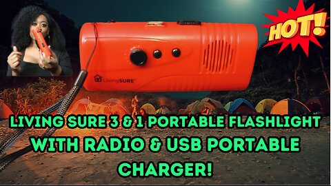 Living Sure 3-in-1 Radio With Flash Light, And Portable Charger