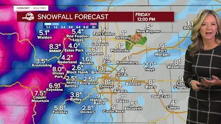 Thursday 11:15 a.m. weather and snow forecast