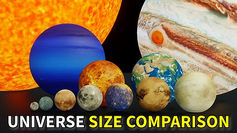 Universe Size Comparison. Solar System Size Comparison.