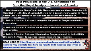 Four Provisions of the U.S. Constitution to Stop the Illegal Immigrant Invasion of America