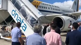 Bolsonaro desembarcando em Juazeiro