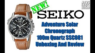 Great Looking! | Seiko Adventure Chronograph 100m Solar Quartz SSC081 Unbox & Review