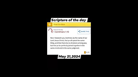 05/21/24 Scripture of the day