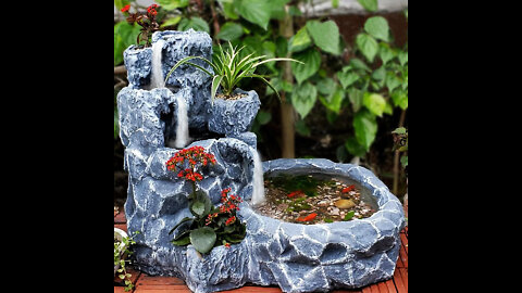 Learn myfather tips to make beautiful waterfalal aquarium from styrofoam box and-cement
