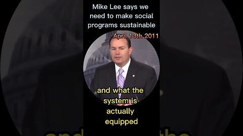 Mike Lee actually wants to make social programs sustainable | Subscribe for more -----}