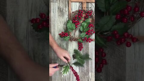 Window Frame Wall Decor - Shorts - Christmas Wreath