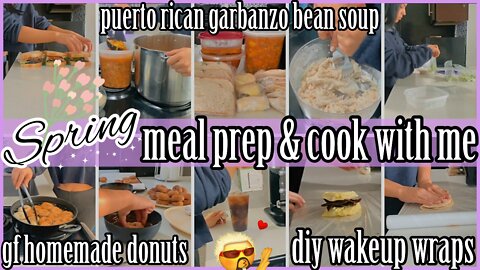 *SPRING* MEAL PREP👩🏻‍🍳& COOK WITH ME 2022 🌸 | HOMEMADE GLUTEN FREE DONUTS 🍩 + MORE | ez tingz