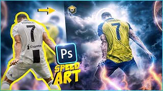 HOW i made this POSTER design in Photoshop. #photoshop #cr7fans #alnassr #mrhires