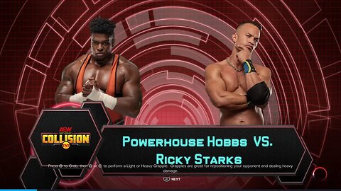 AEW Collision Ricky Starks vs Powerhouse Hobbs Semi-Final match of the Men’s Owen Hart Tournament