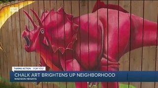 Chalk Art Brightens Up Neighborhood