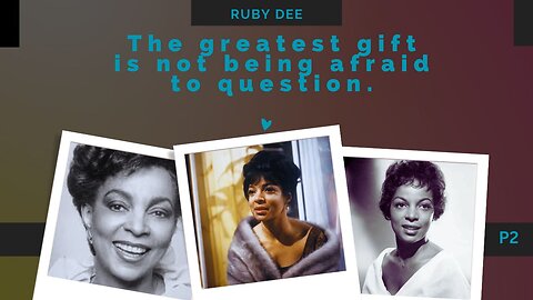 The BEST interview given by Ruby Dee - P2