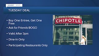 Chipotle offers BOGO deal tonight