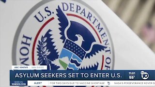 Asylum seekers set to enter U.S.
