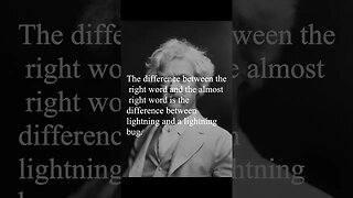 Mark Twain Quote - The difference between the right word and...