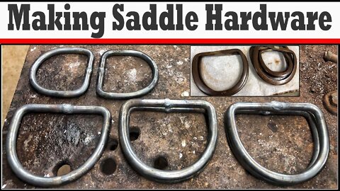 Making Saddle Hardware ⭐ How to Make Steel D Rings by Hand | Metal Working Video