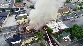 Drone Footage: Above the aftermath of the Dane County gas line explosion