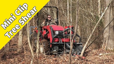 Crazy Land Cleaning Tractor Attachment! Mini Clip Tree Shear